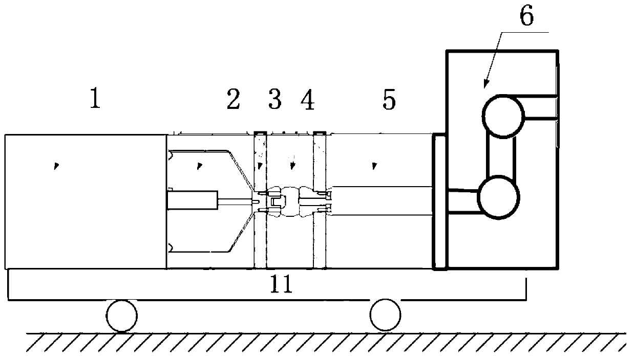 GIS (Gas Insulated Switchgear) experiment device of steep-front impulse voltage field