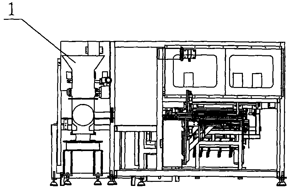 Tube-type slab lattice paste extrusion production line