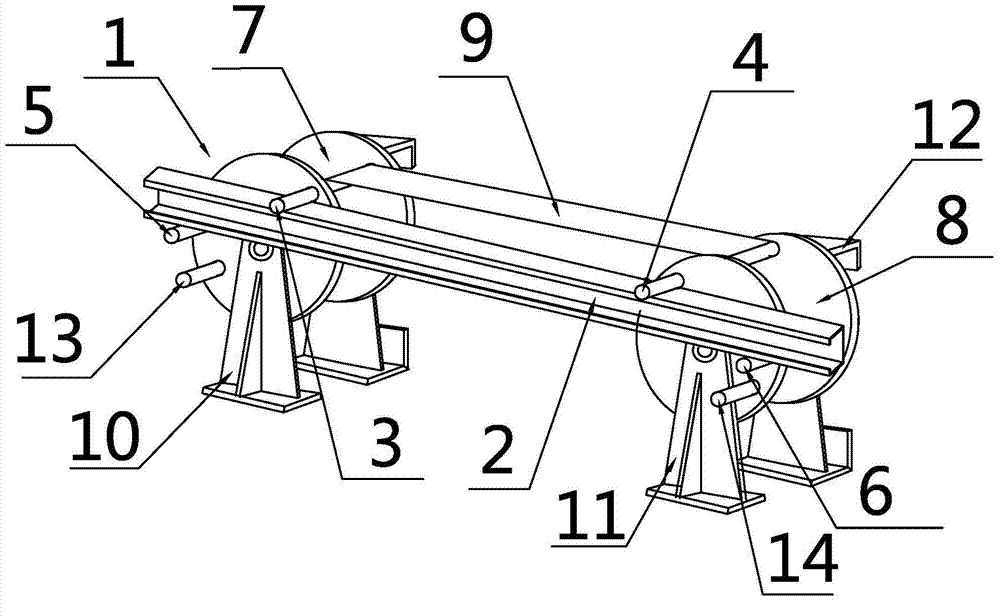 Static and dynamic four-point bending experimental device