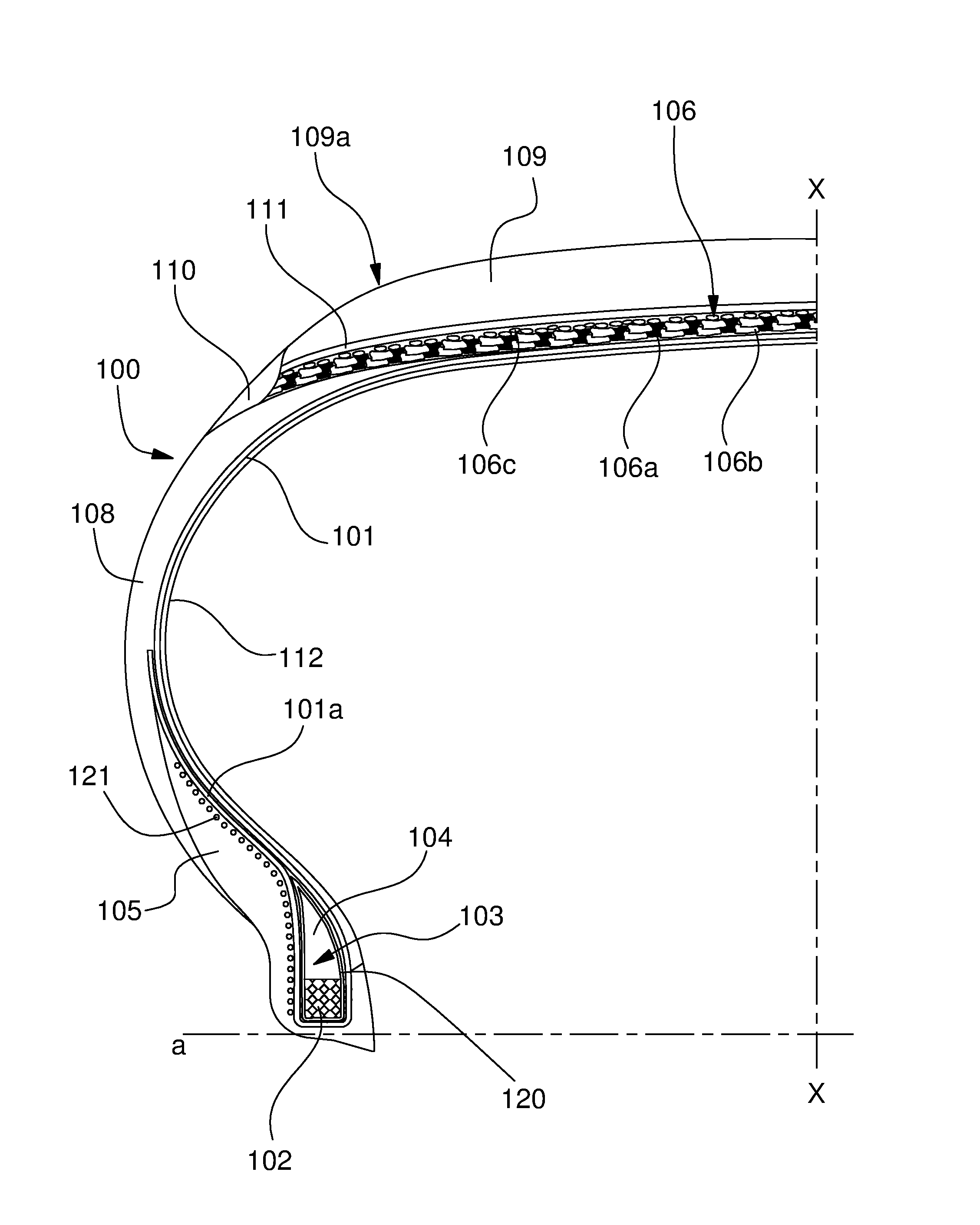 Tyre for vehicle wheels