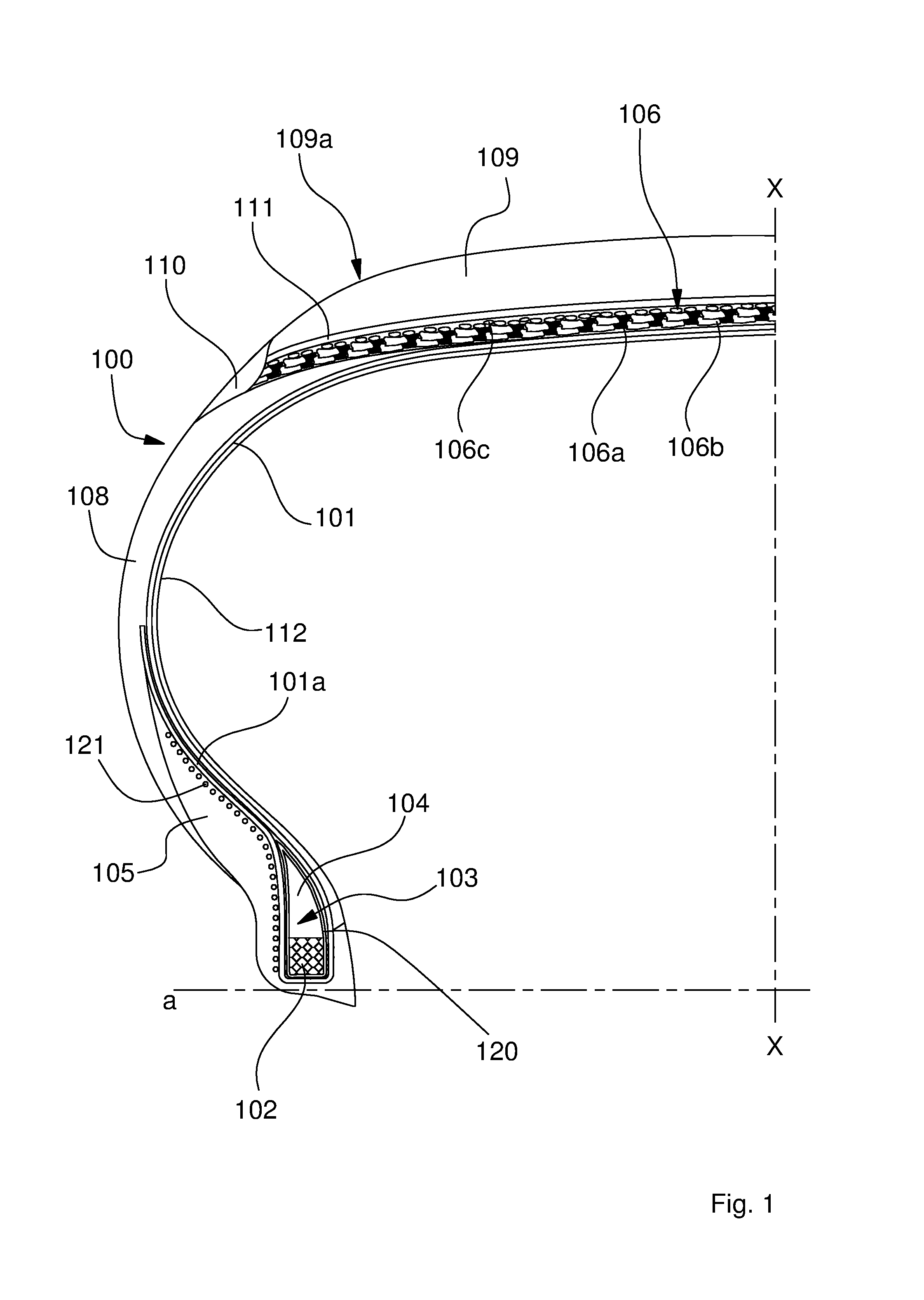 Tyre for vehicle wheels