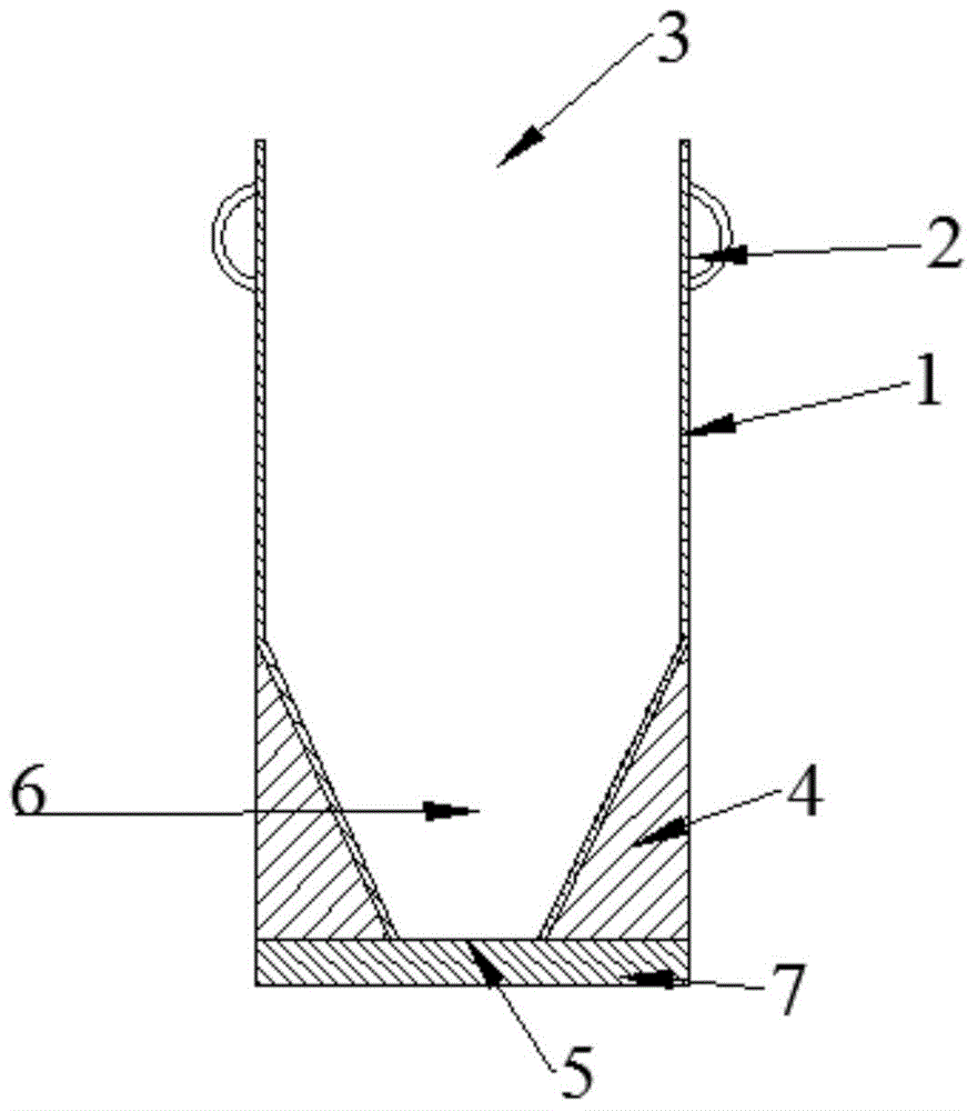 Material tank for producing steel and iron