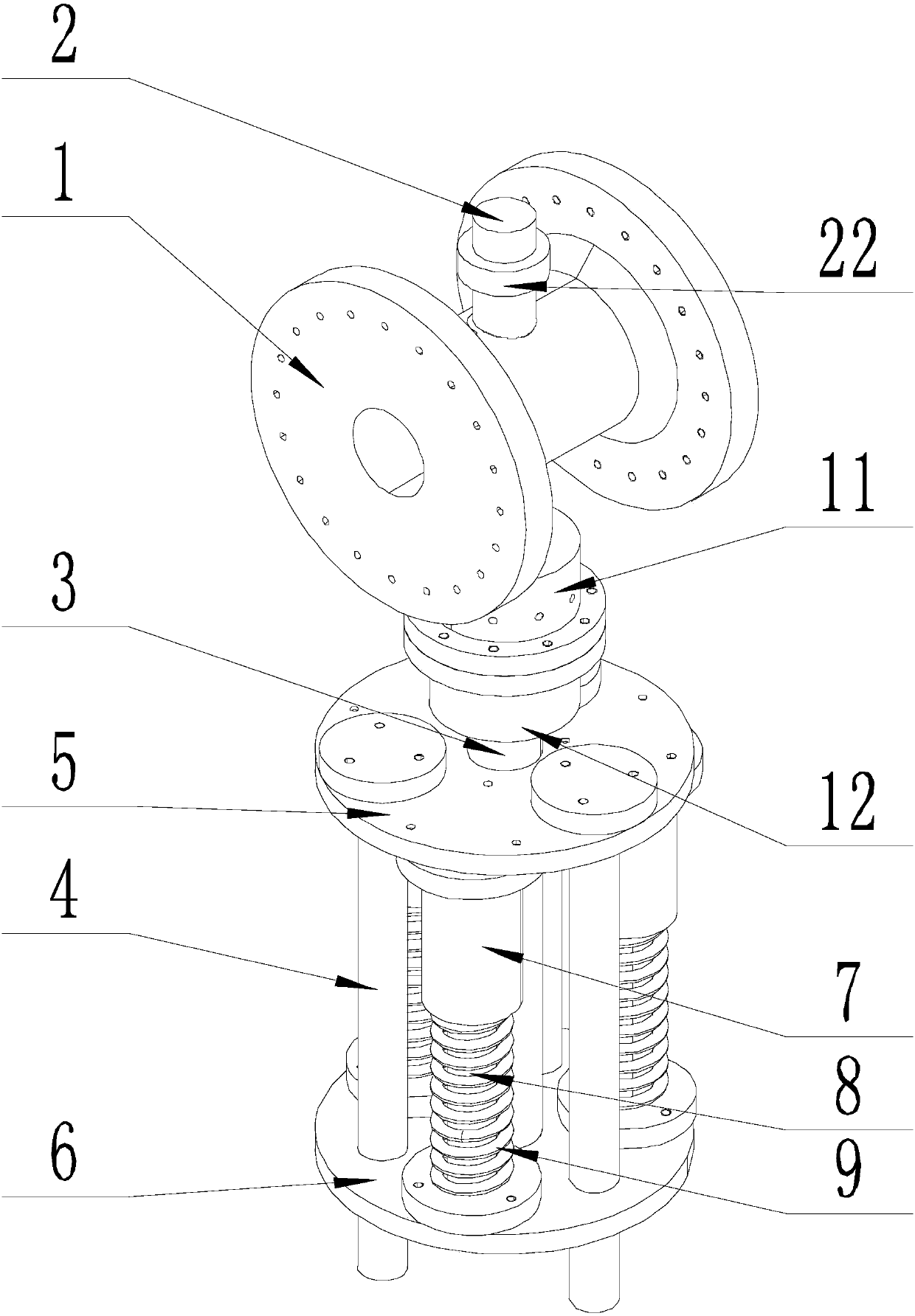 Hanging type air monorail traffic system with connecting mechanism