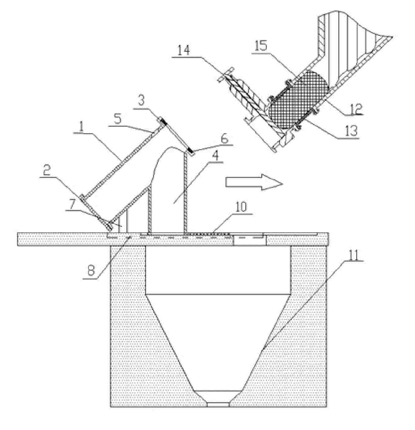 Reductor slag-removing device