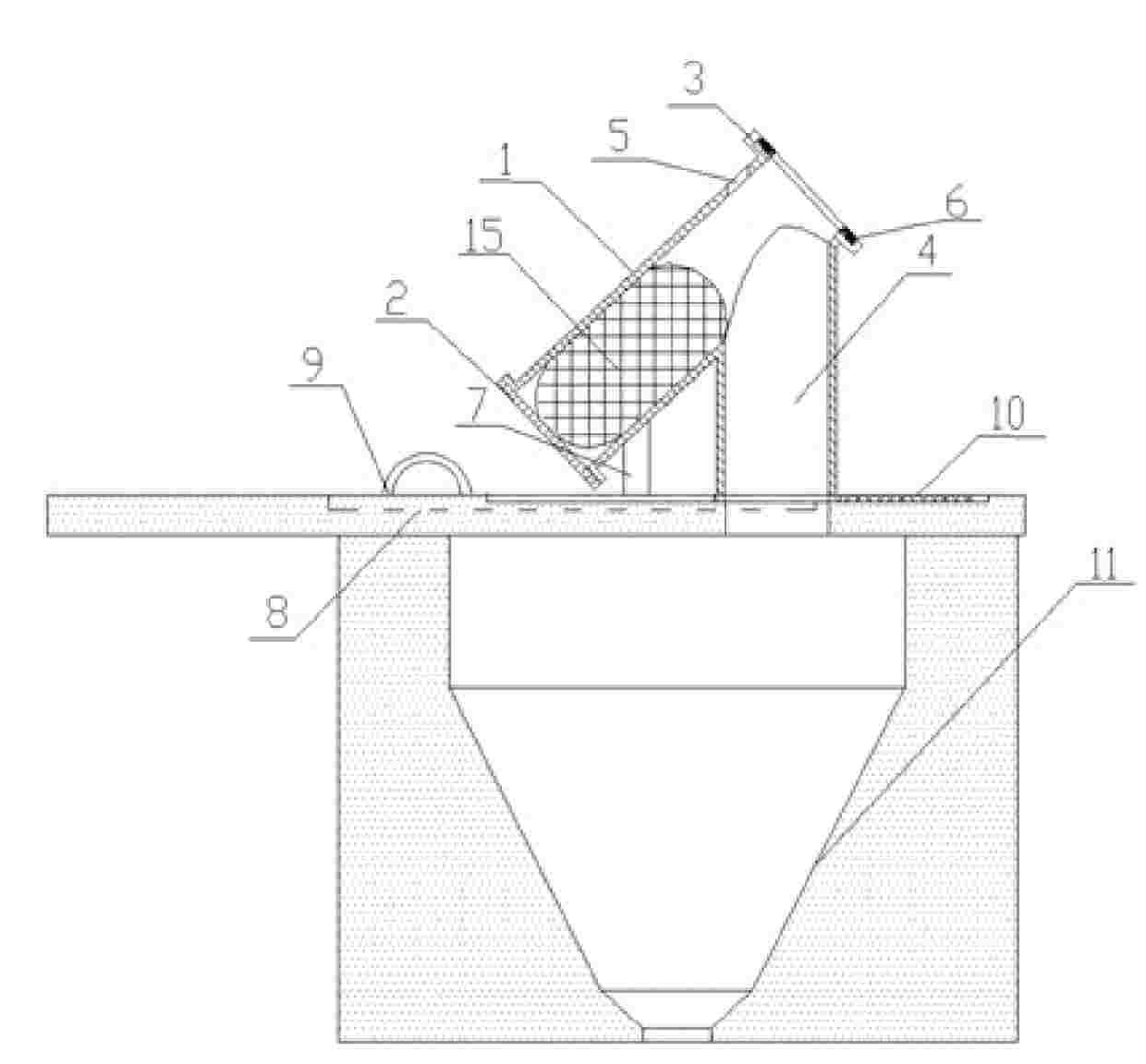 Reductor slag-removing device