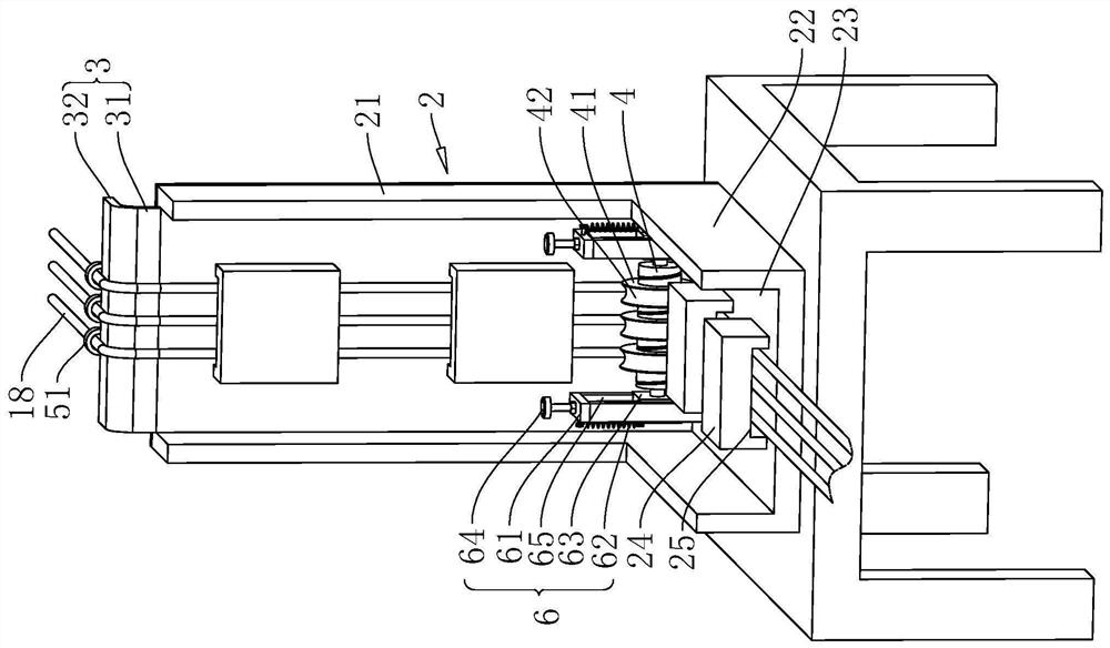 Low-shrinkage shaping high-coaxiality cable cladding production line