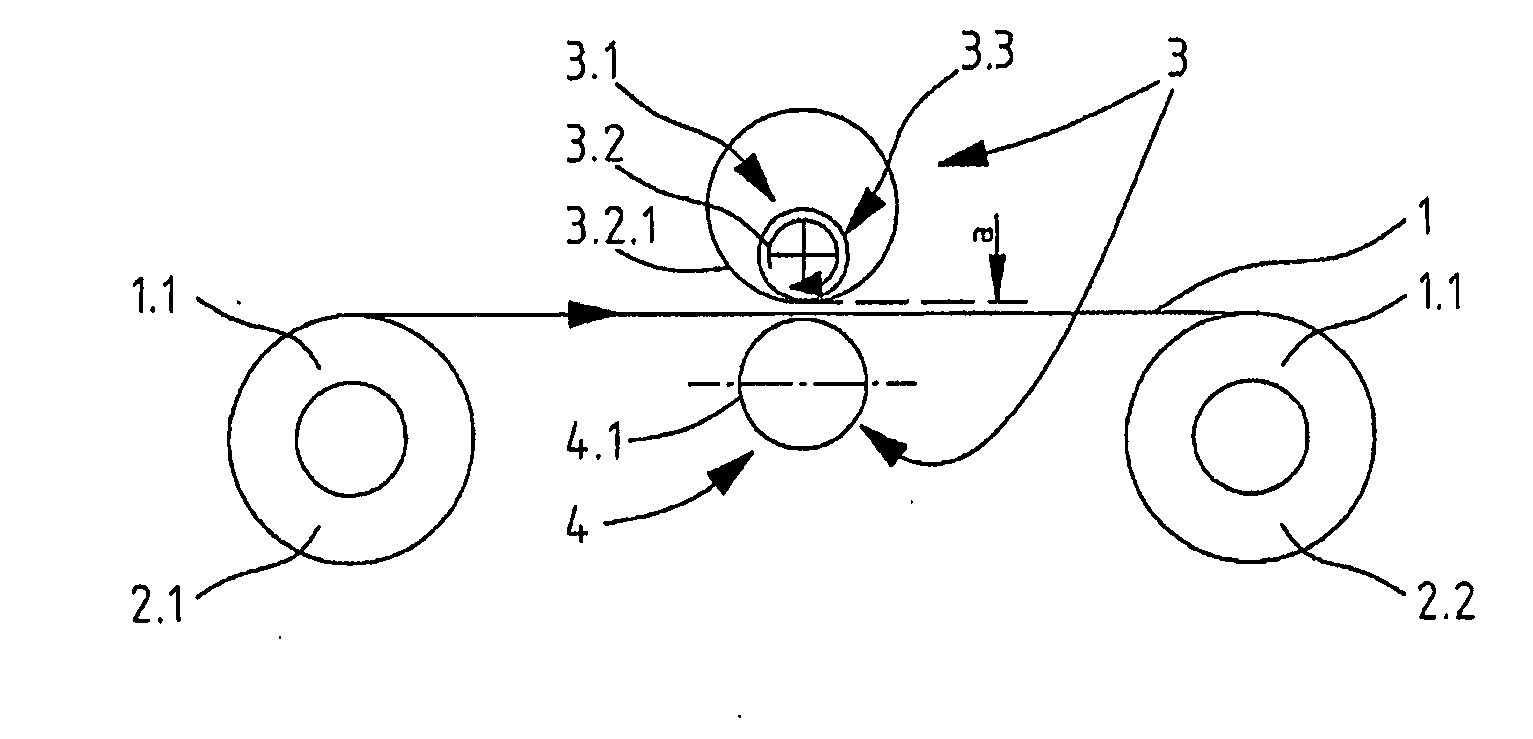 Method For Braking A Running Metal Strip And Unit For Carrying Out The Method