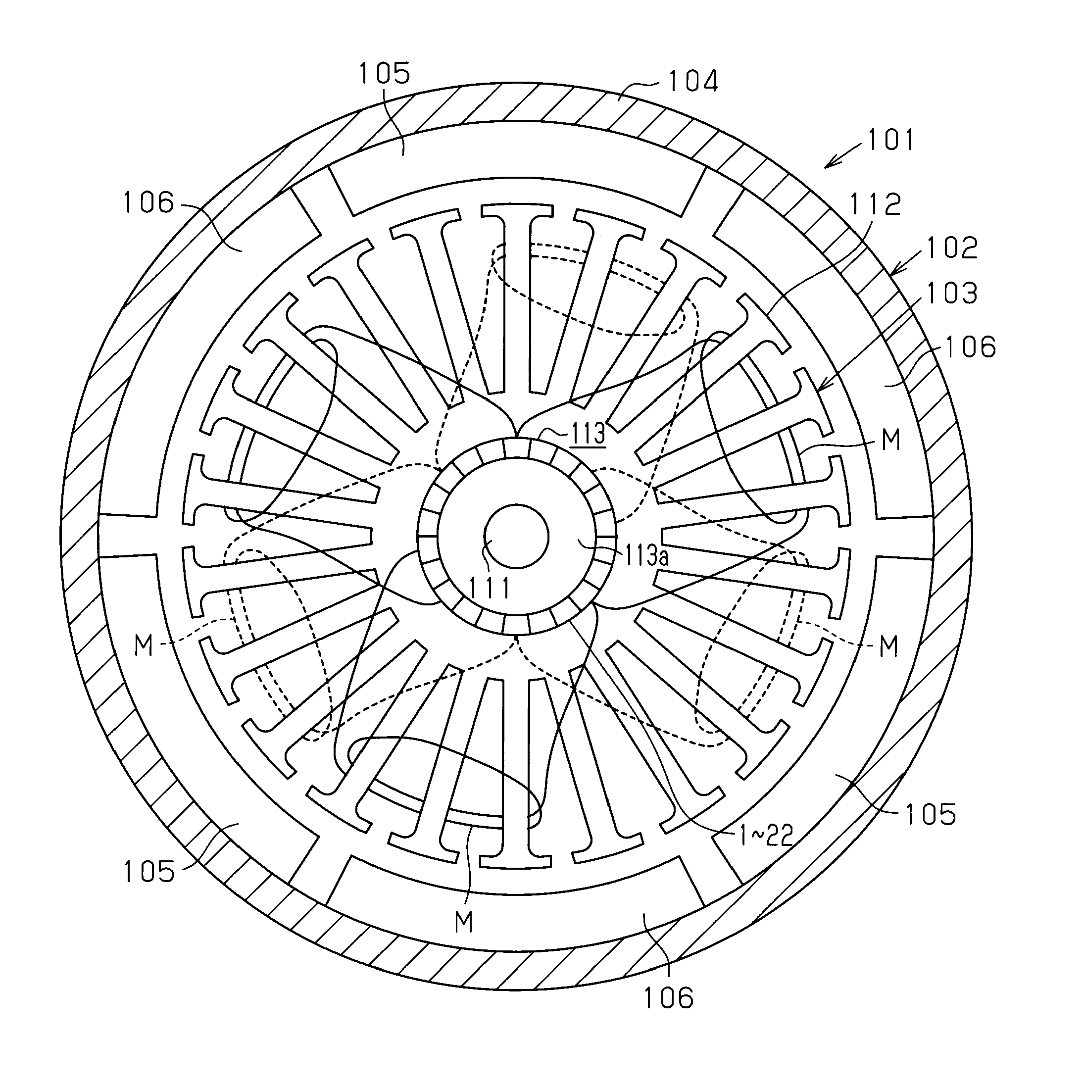 Direct current motor