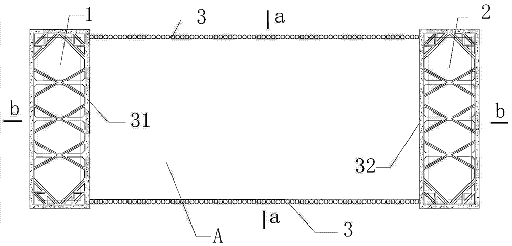 Construction method and supporting structure of multi-storey underground space under existing facilities