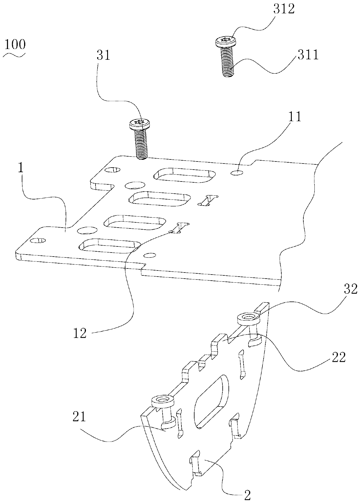 Connecting structure and device