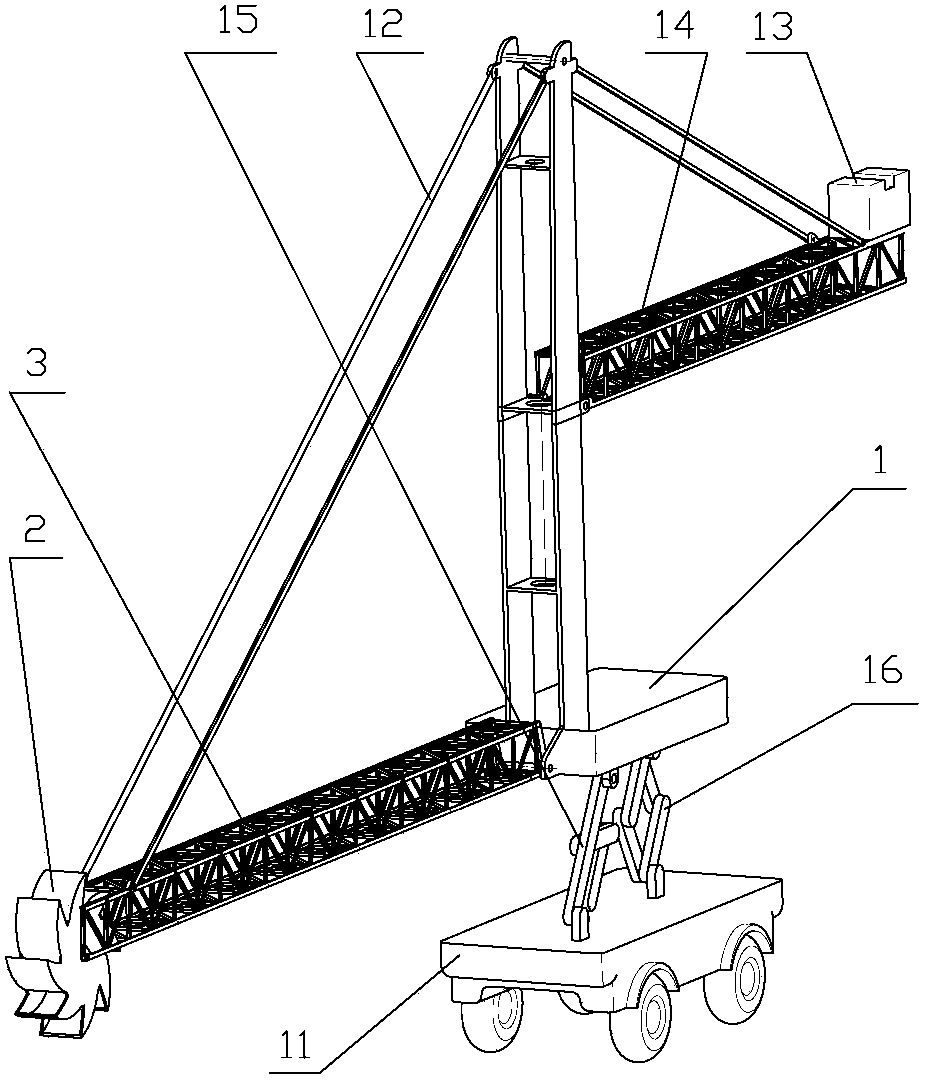 Hybrid-driven type bucket-wheel material stacking and taking machine