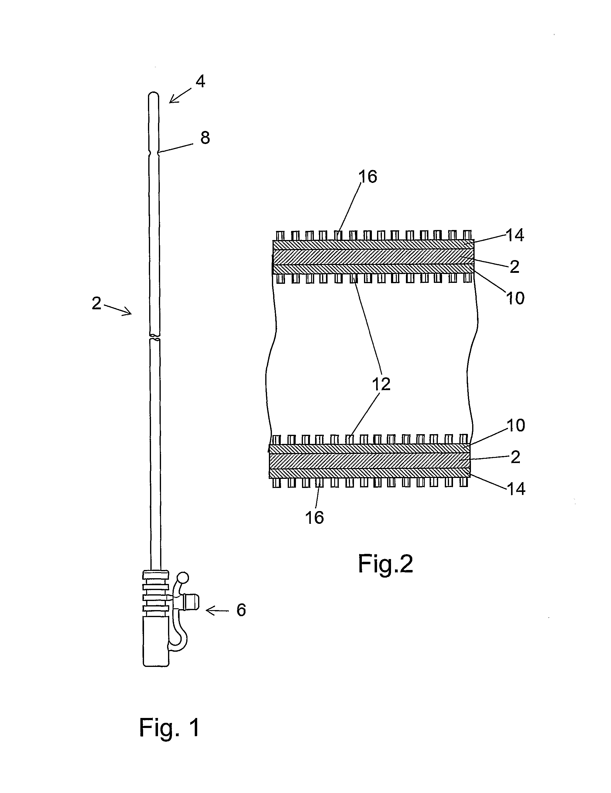 Article to be inserted in a body cavity having biologically inhibiting surfaces and use and preparation of the article