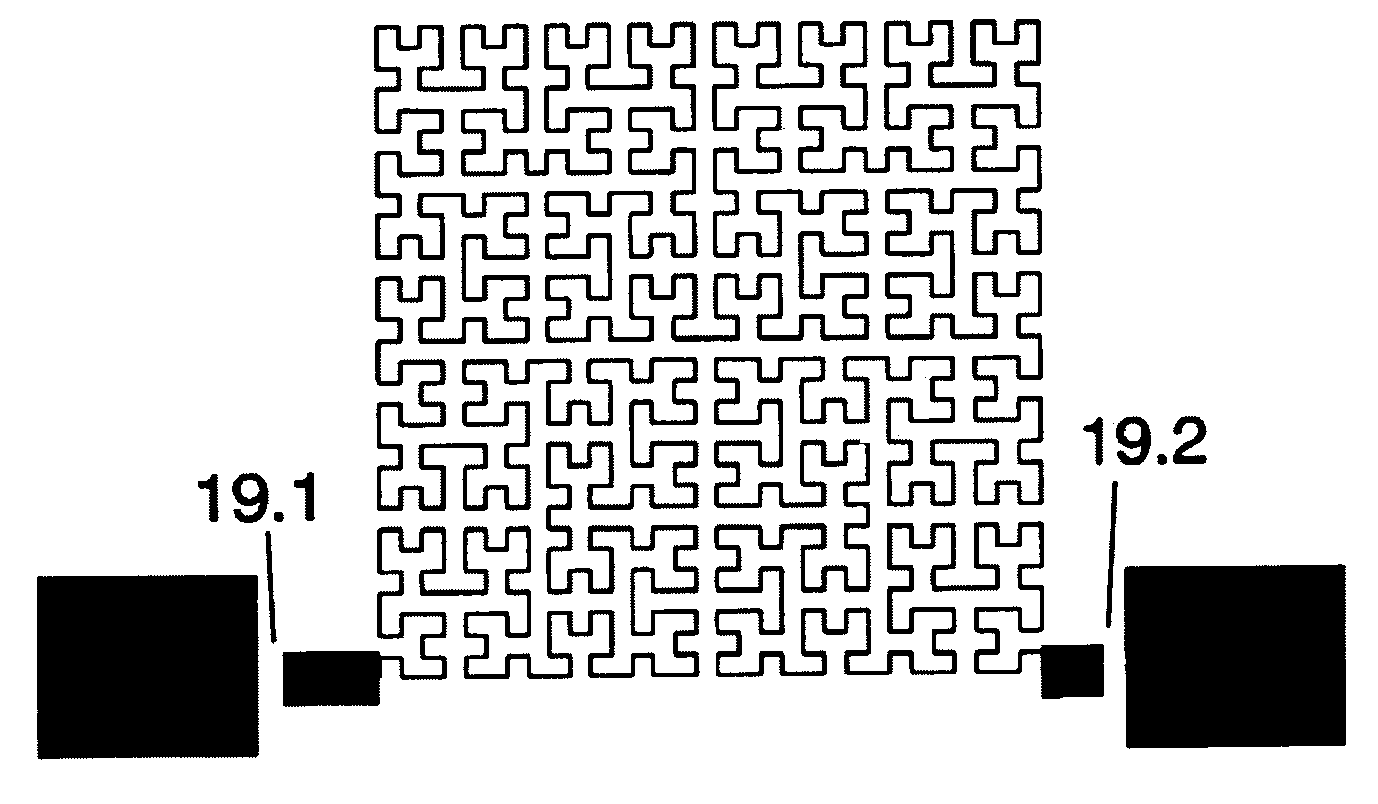 Fractal and space-filling transmission lines, resonators, filters and passive network elements