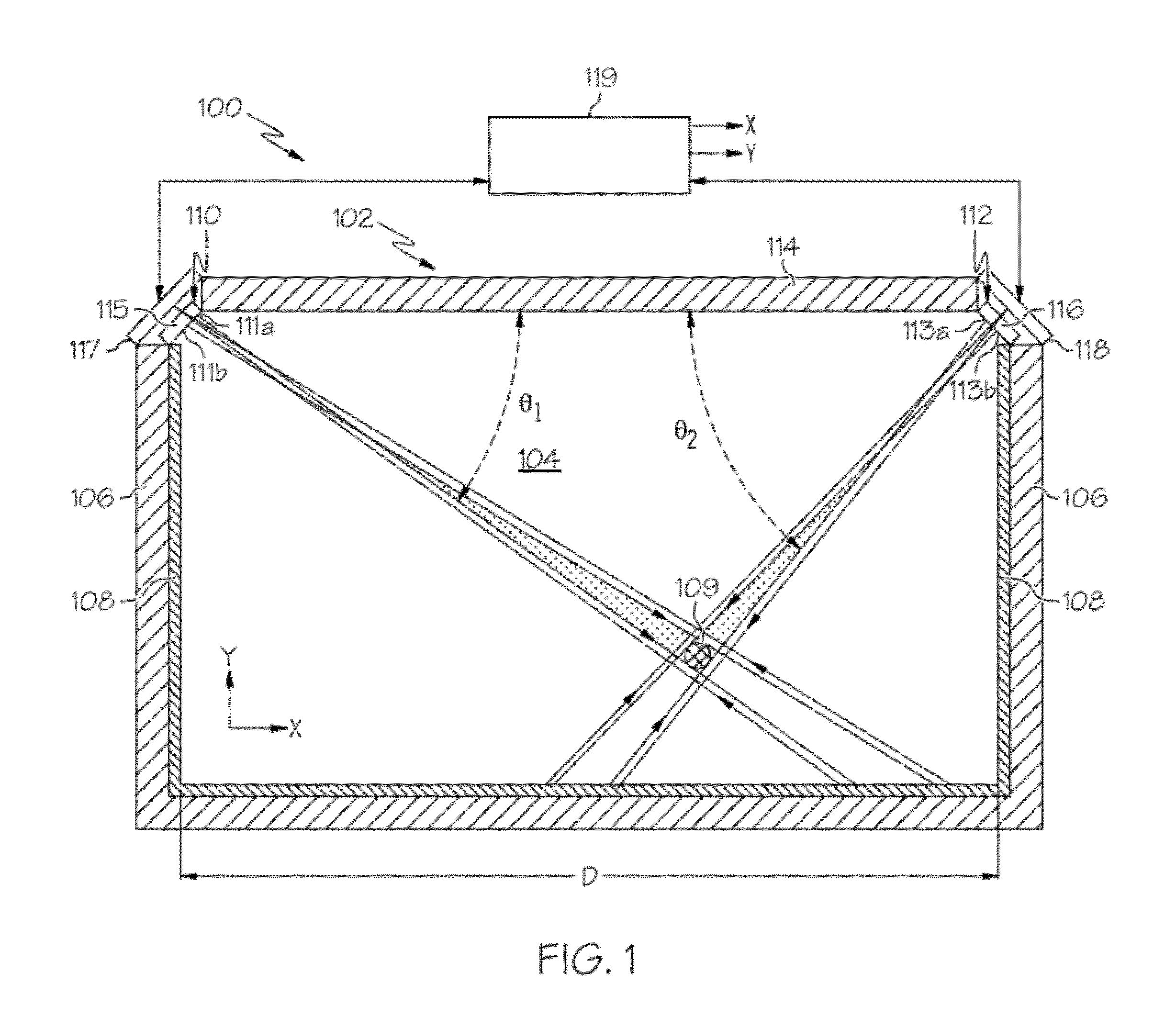 Position sensing systems for use in touch screens and prismatic film used therein