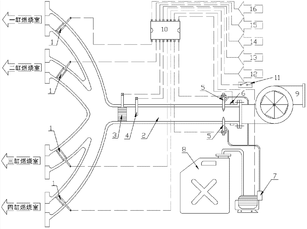 Air intake tube water spray system of engine