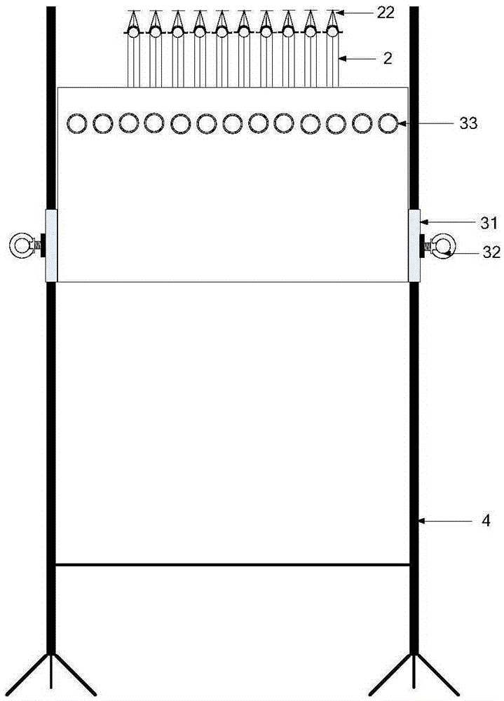 Flow guide device used for measuring underwater jet flow noises by reverberation method