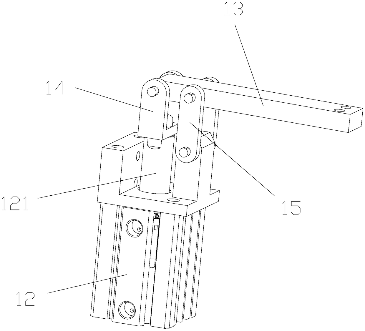 Clamping mechanism and overturning structure employing same