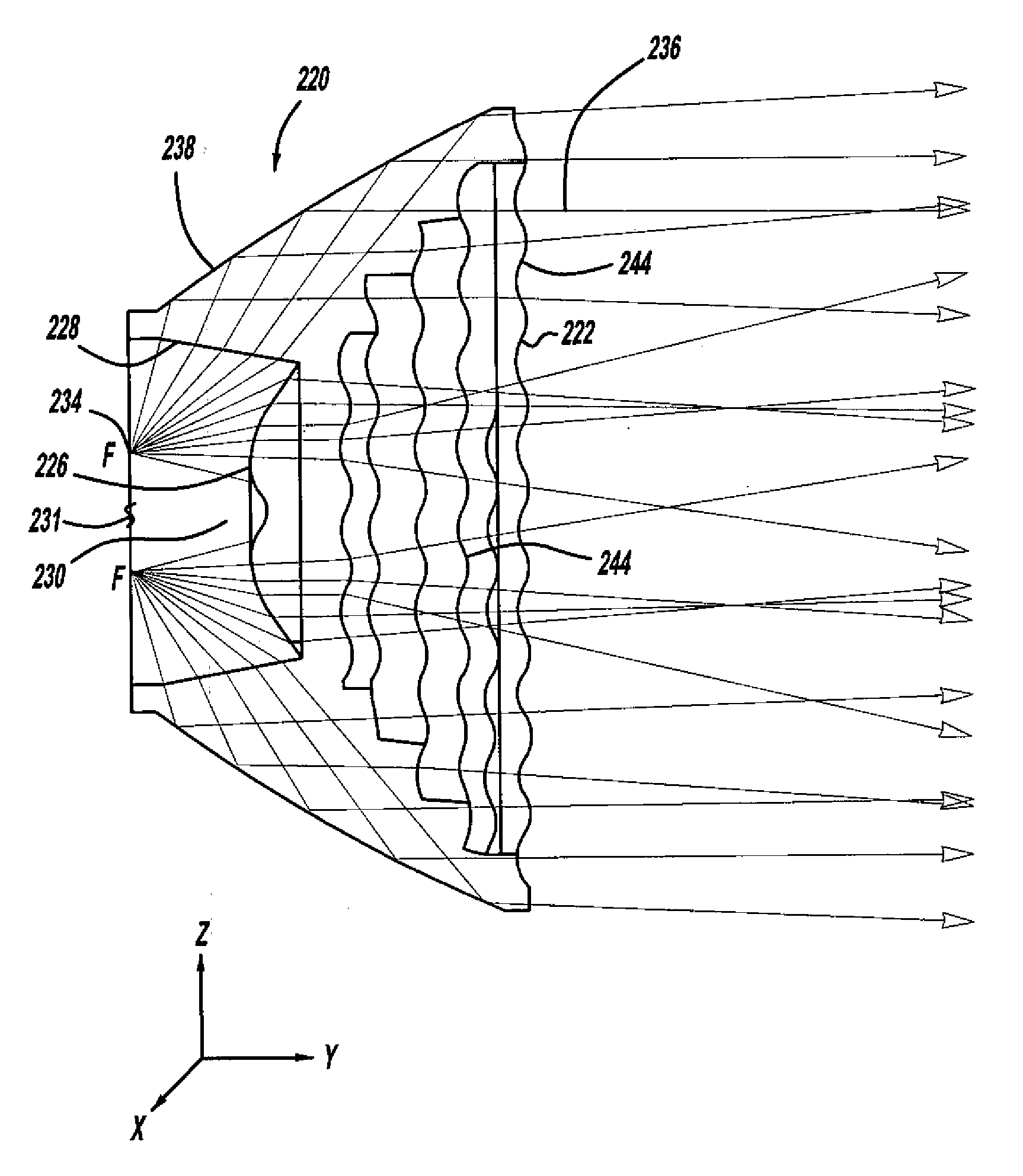 Near field lens