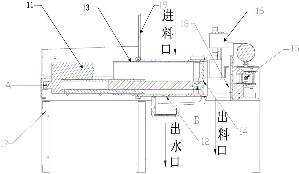 Water removal device for garbage disposal