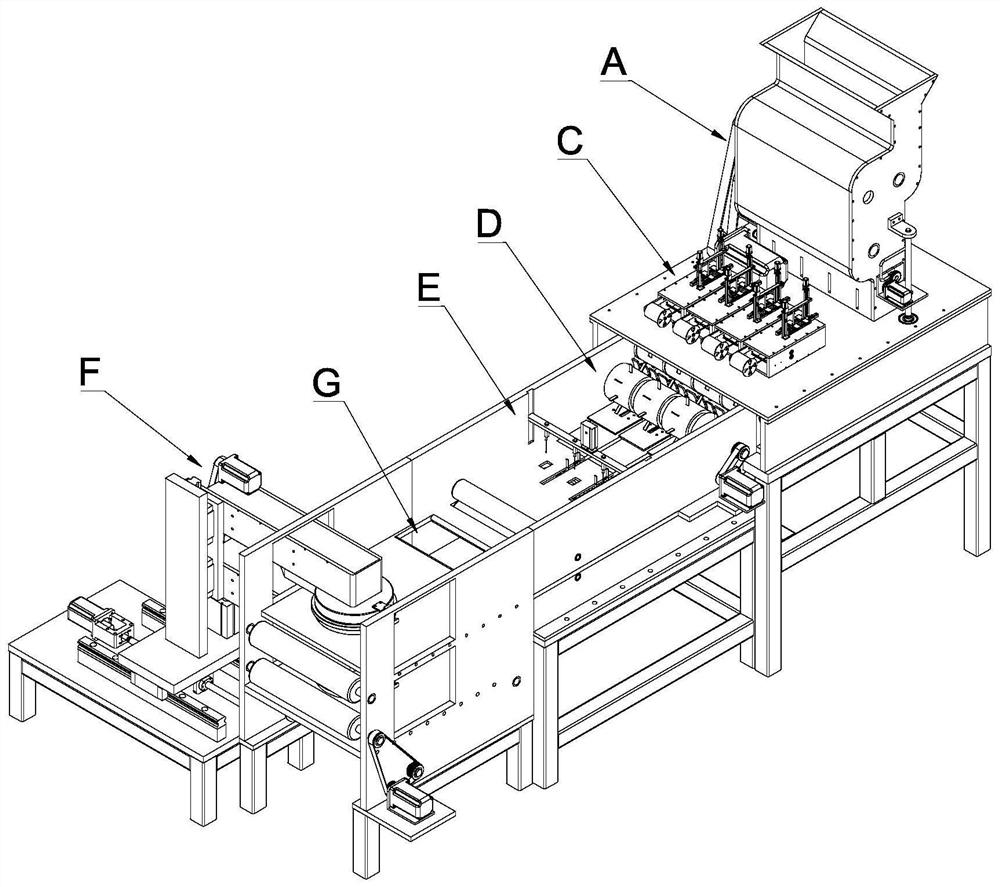 A straw weaving production line