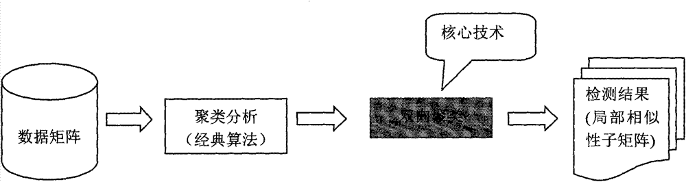 Bidirectional clustering detection method for local similarity submatrices in data matrix