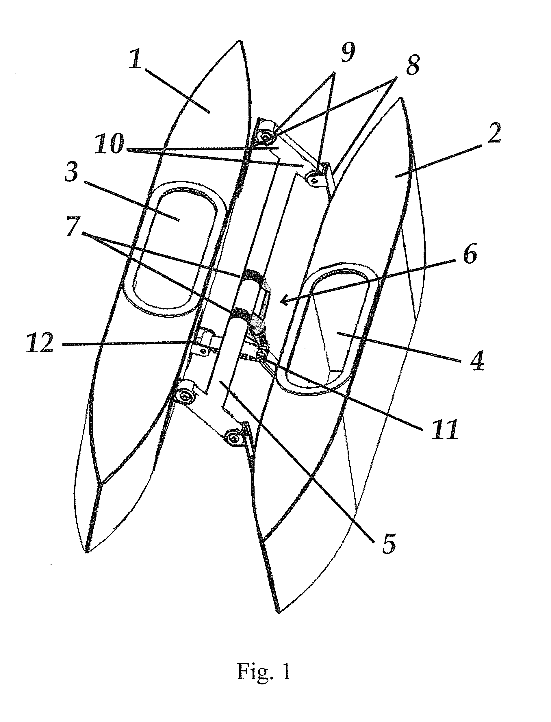 Angular velocity-controlled pontoon  propulsion system