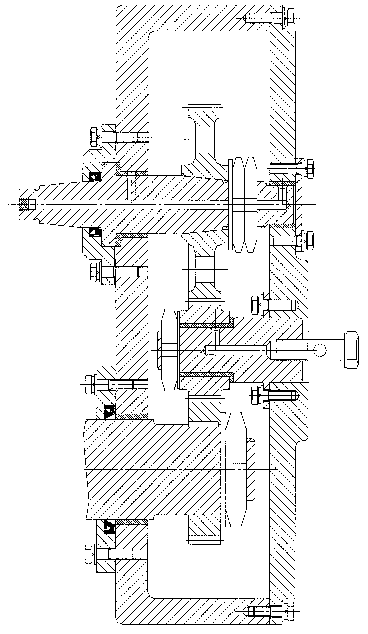 Gear axis position adjustable mechanism