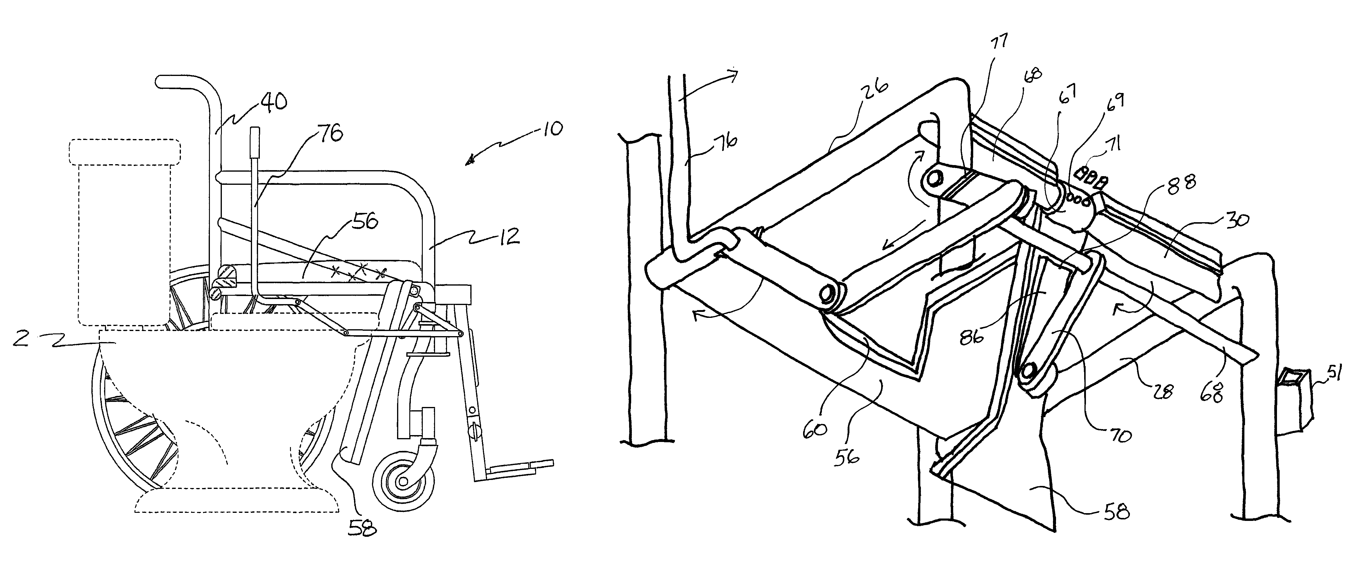 Wheelchair with enhanced toilet accessibility