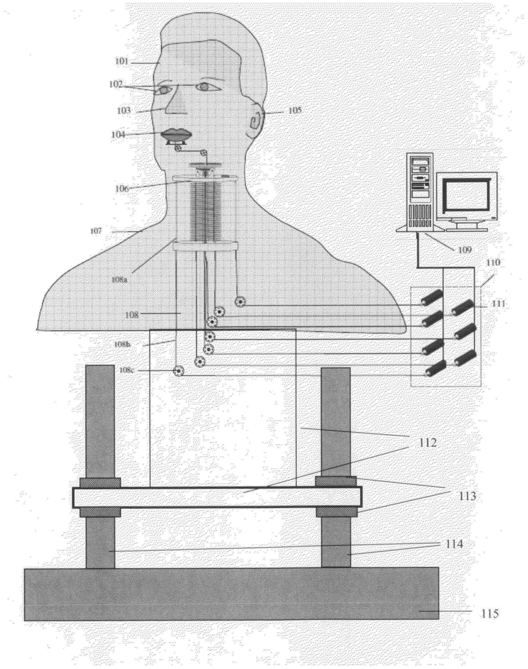 Low noise humanoid robotic head system