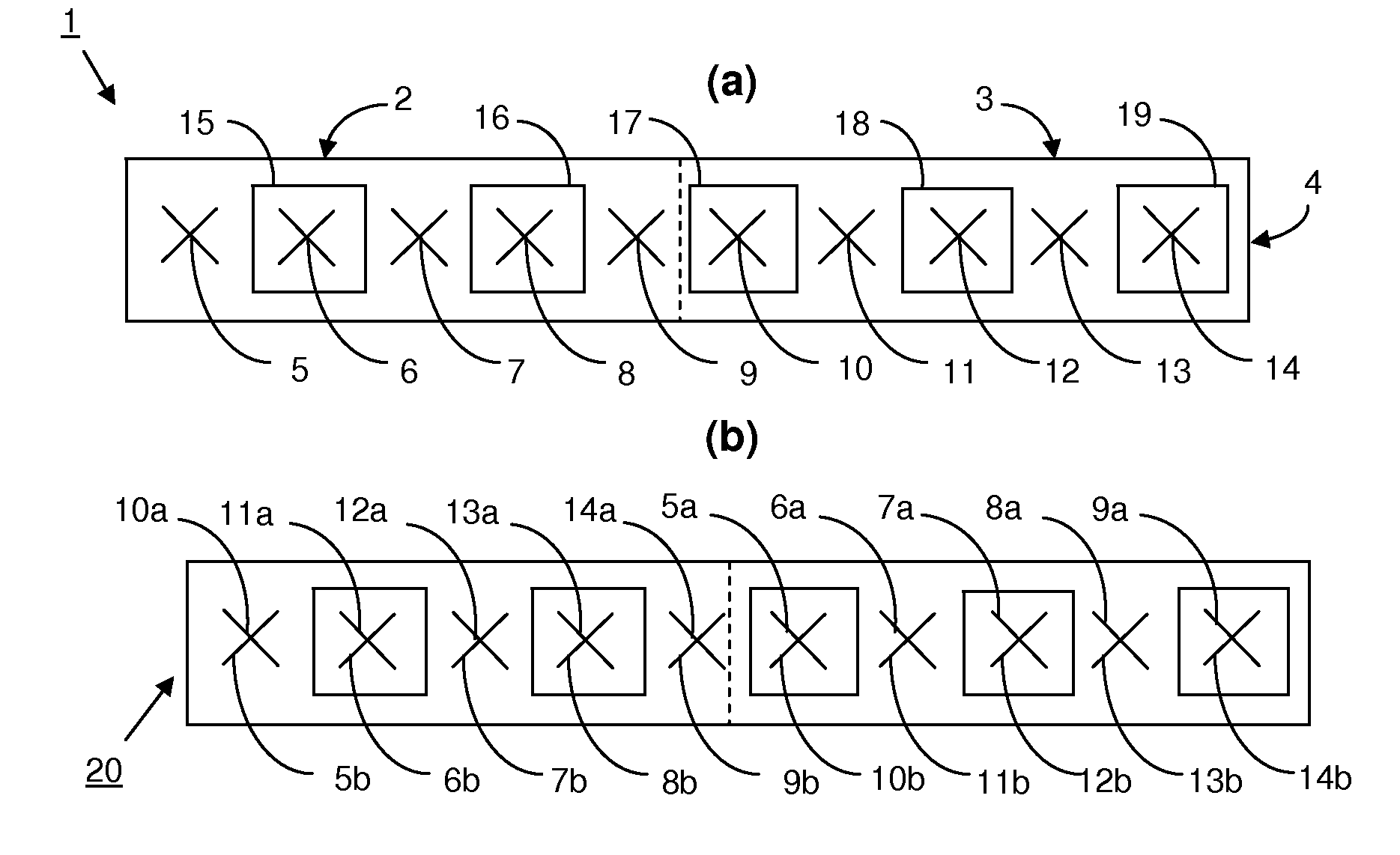 Crosspolar multiband panel antenna