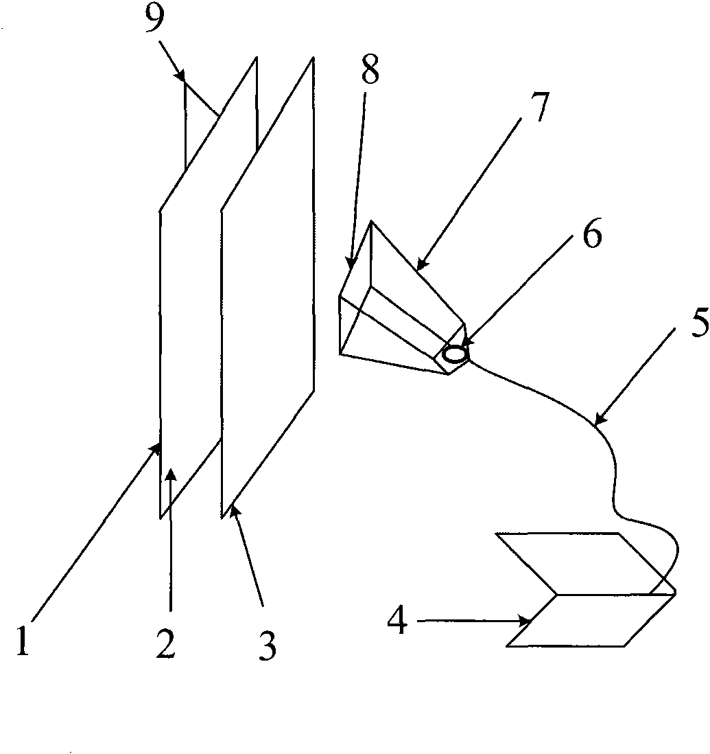 Method and device for detecting impurities and defects of tempered glass curtain wall