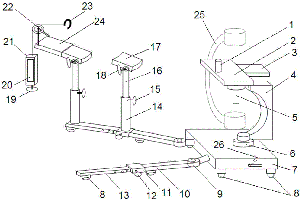 For orthopaedic surgery V-type double flat support lower extremity traction device