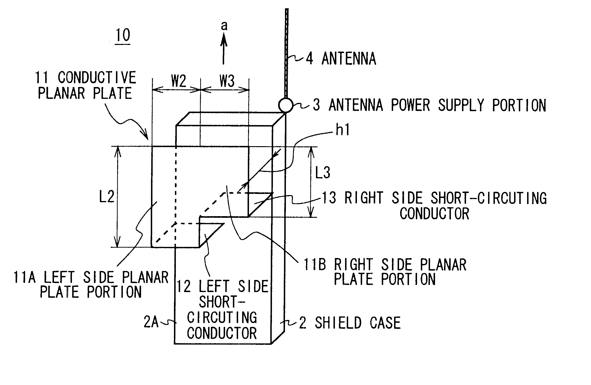 Antenna device and portable wireless communication apparatus