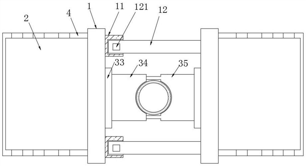 Pre-embedded positioning device for preset holes in building structures