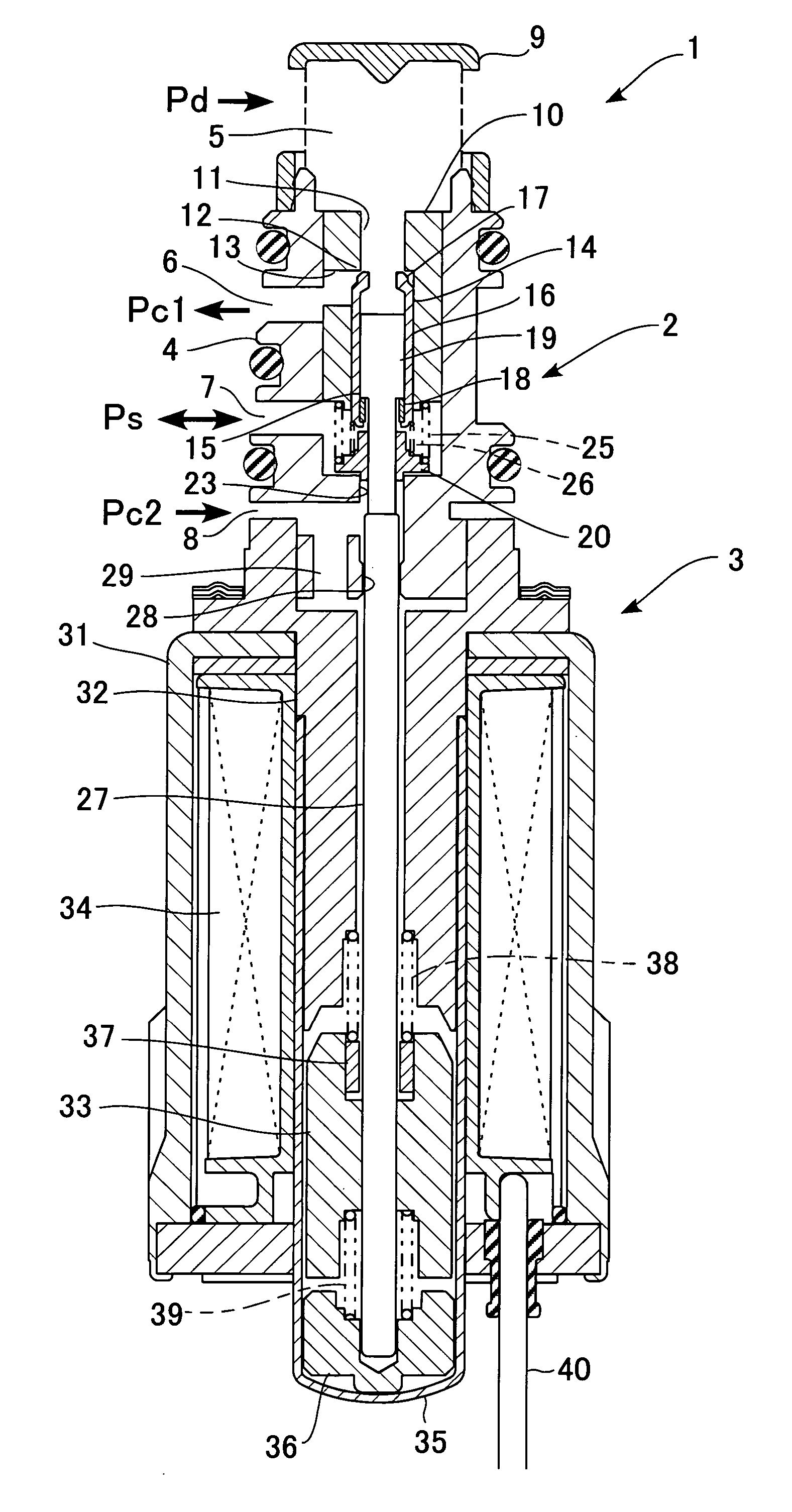 Control valve for variable displacement compressor