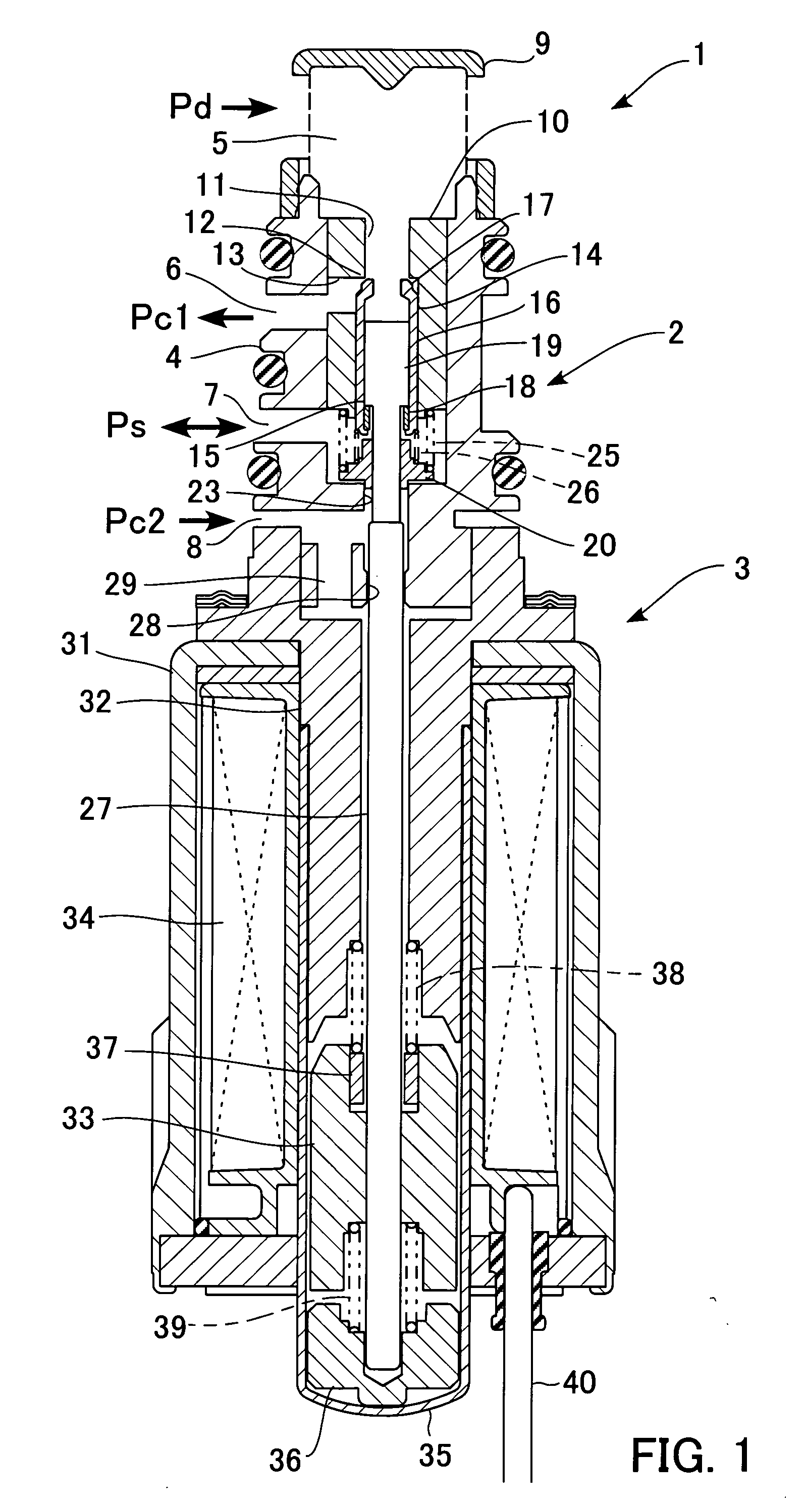 Control valve for variable displacement compressor