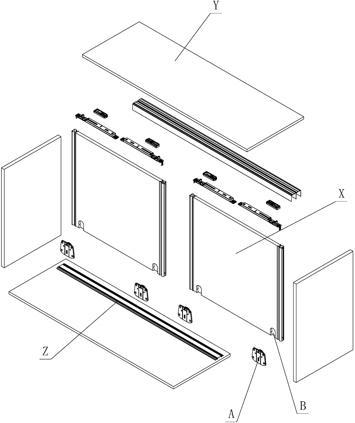 Rotating wheel integrated optimization adjustment structure used for furniture sliding door