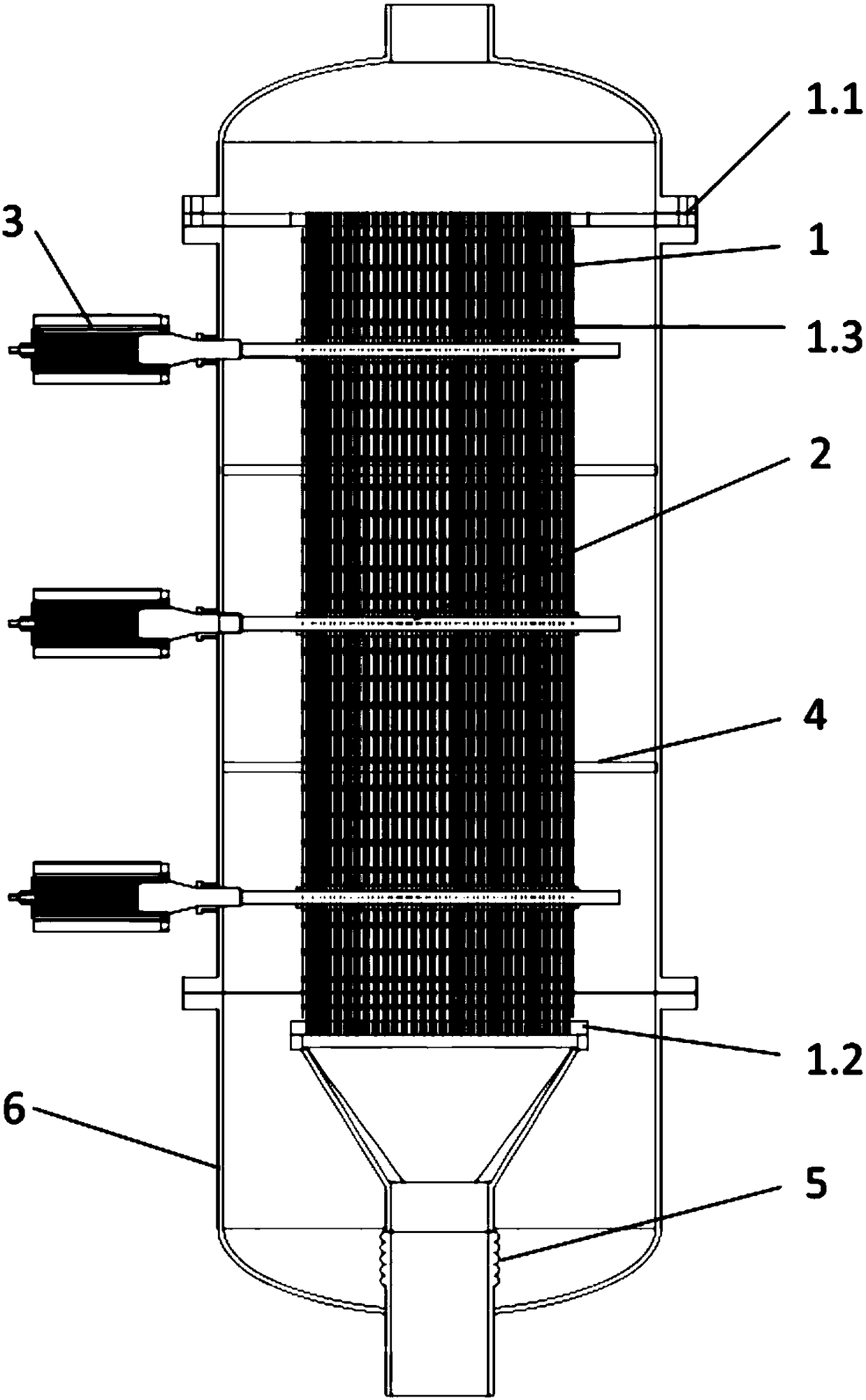 Non-fouling plate and shell heat exchanger