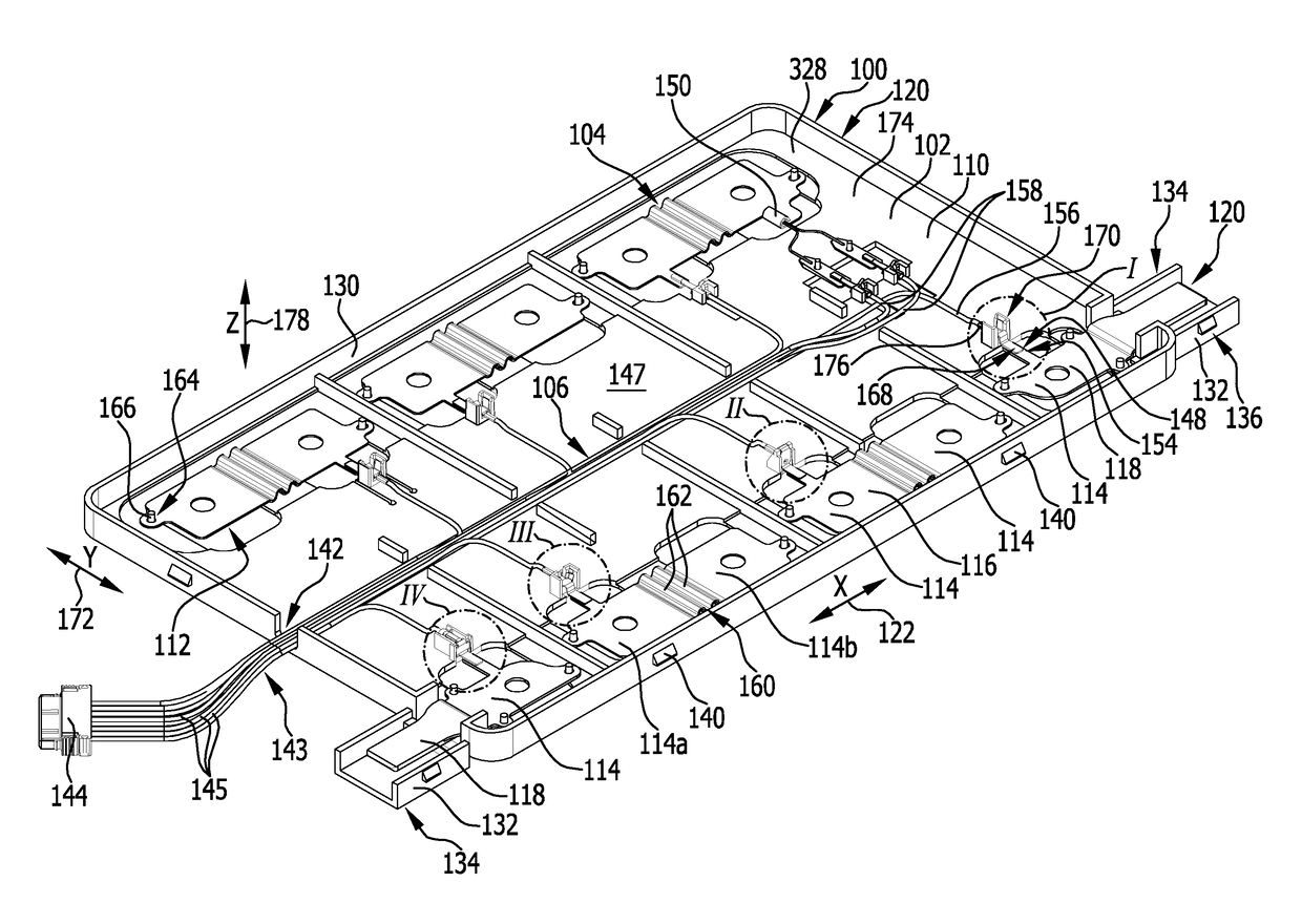 Cell contacting system for an electro-chemical device and method for producing a cell contacting system