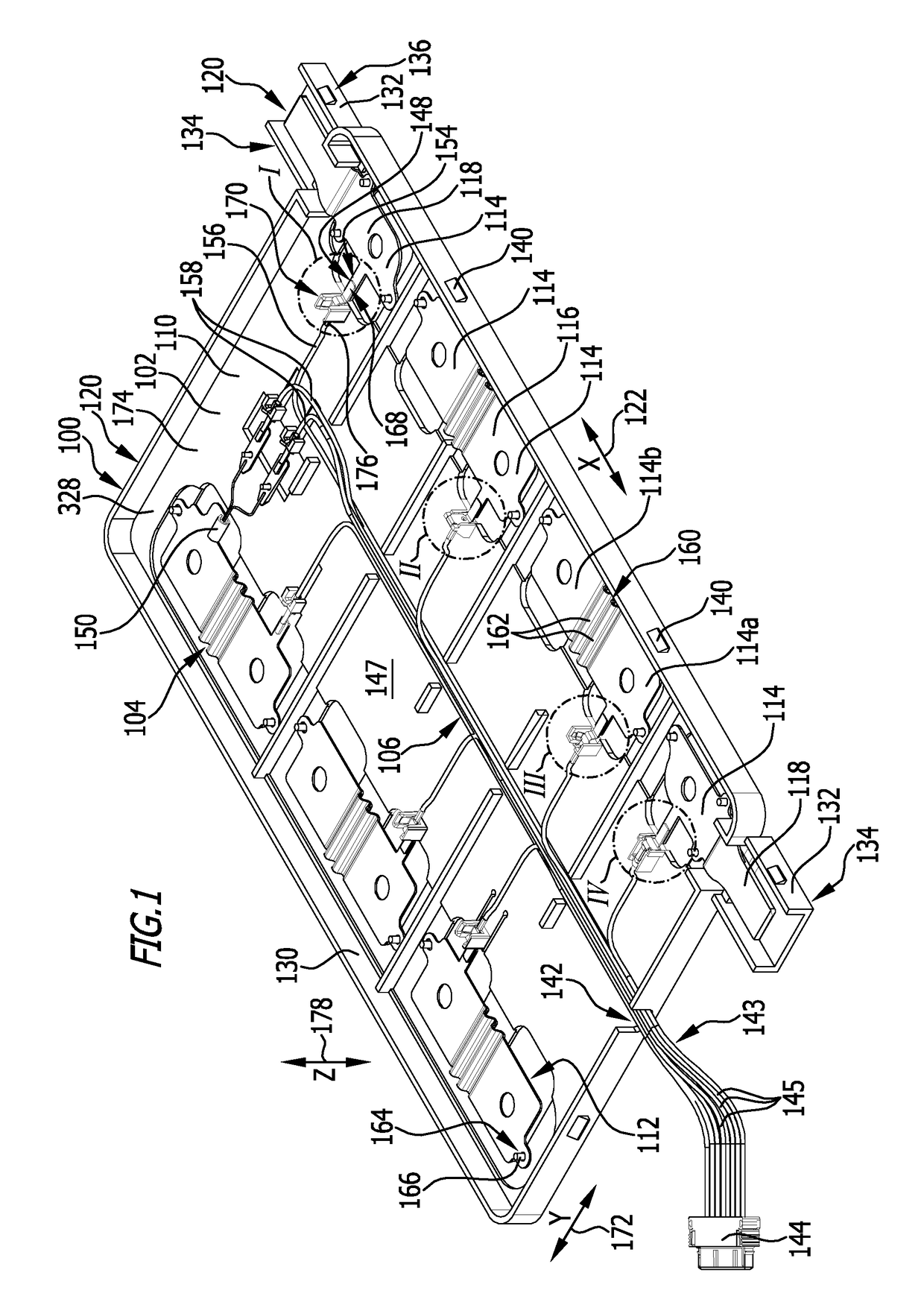 Cell contacting system for an electro-chemical device and method for producing a cell contacting system