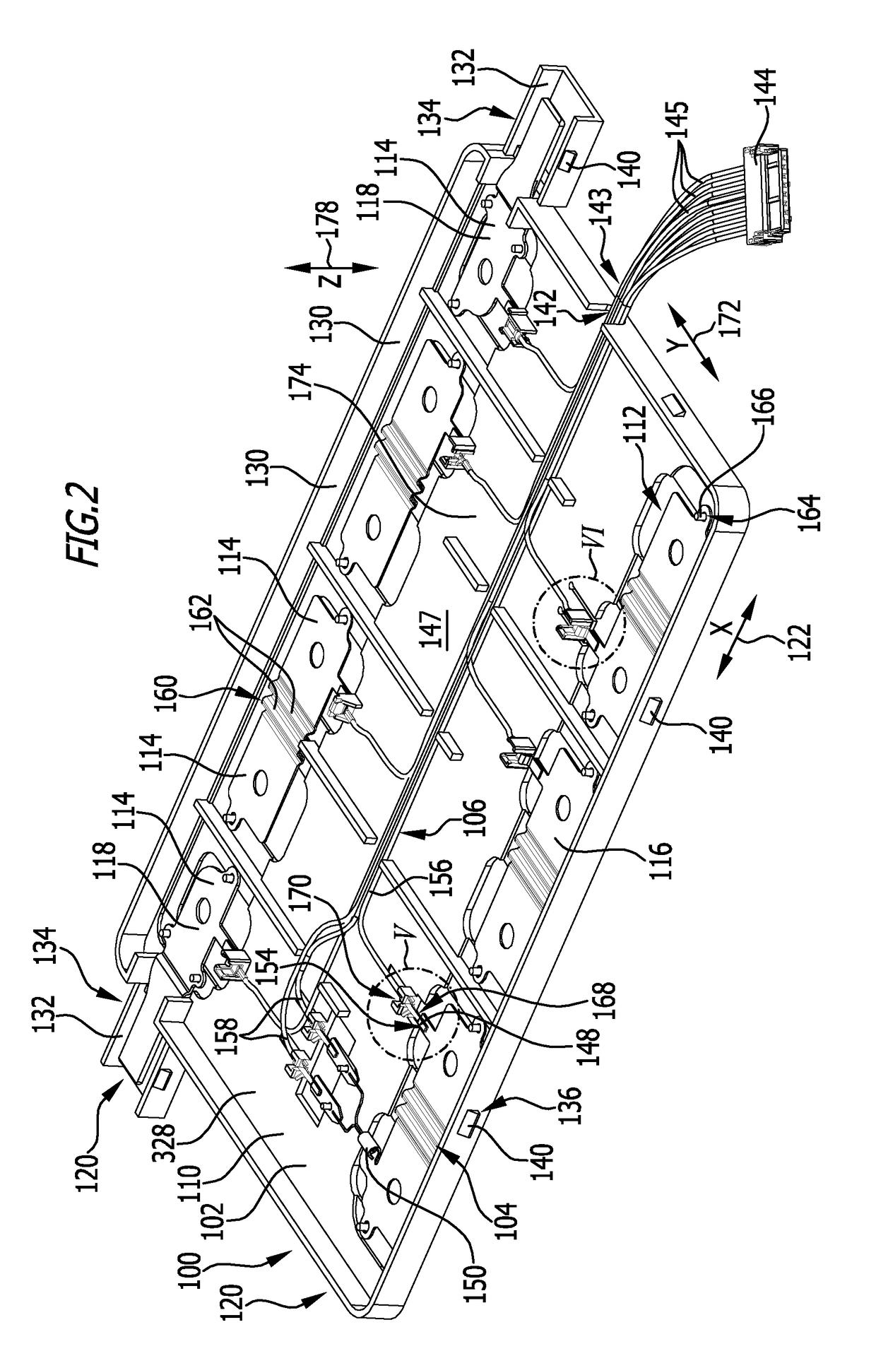 Cell contacting system for an electro-chemical device and method for producing a cell contacting system