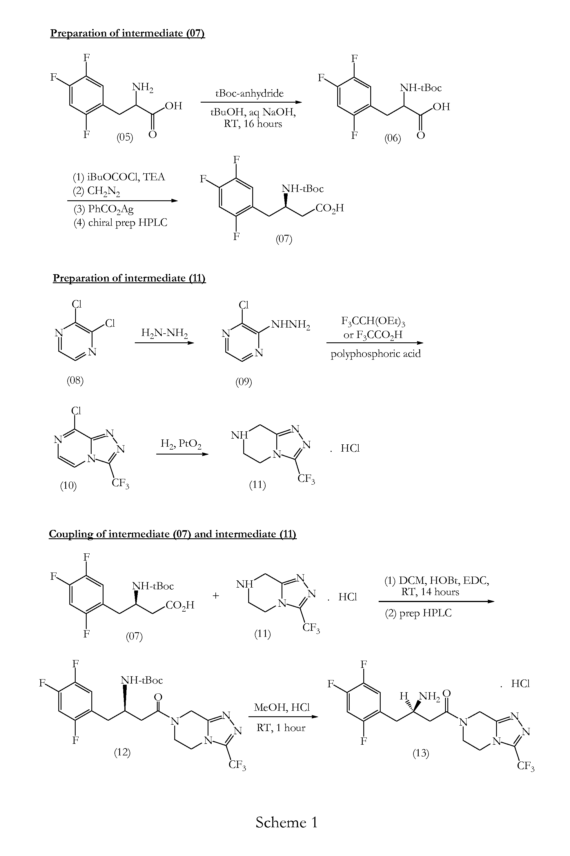 Sitagliptin synthesis