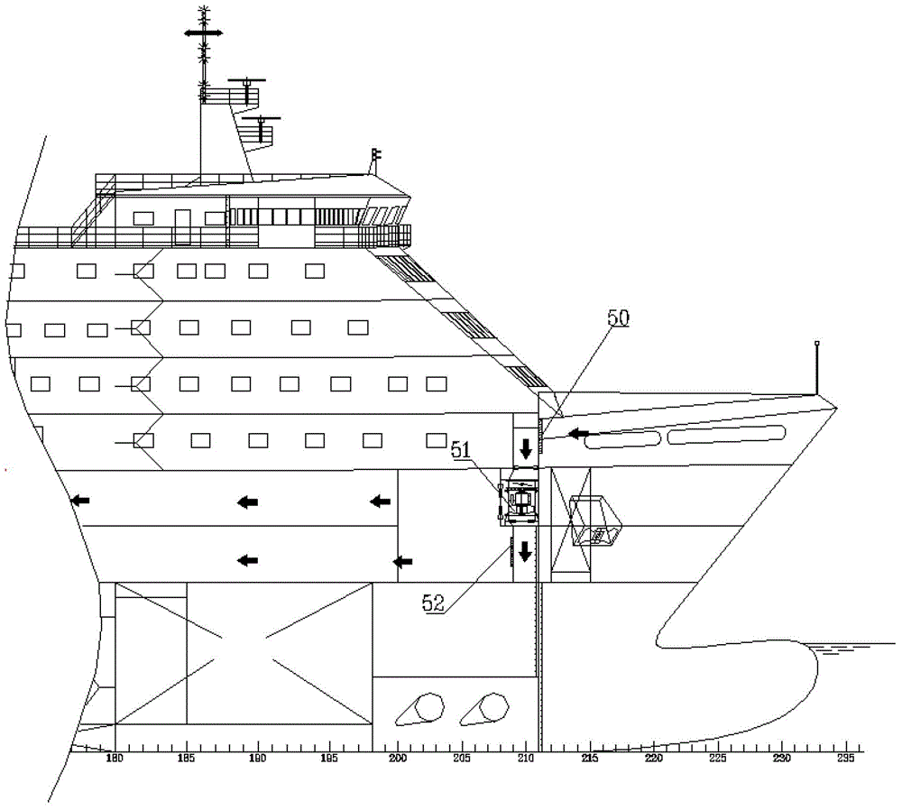 Ventilation system for cargo hold of ro-ro passenger ship