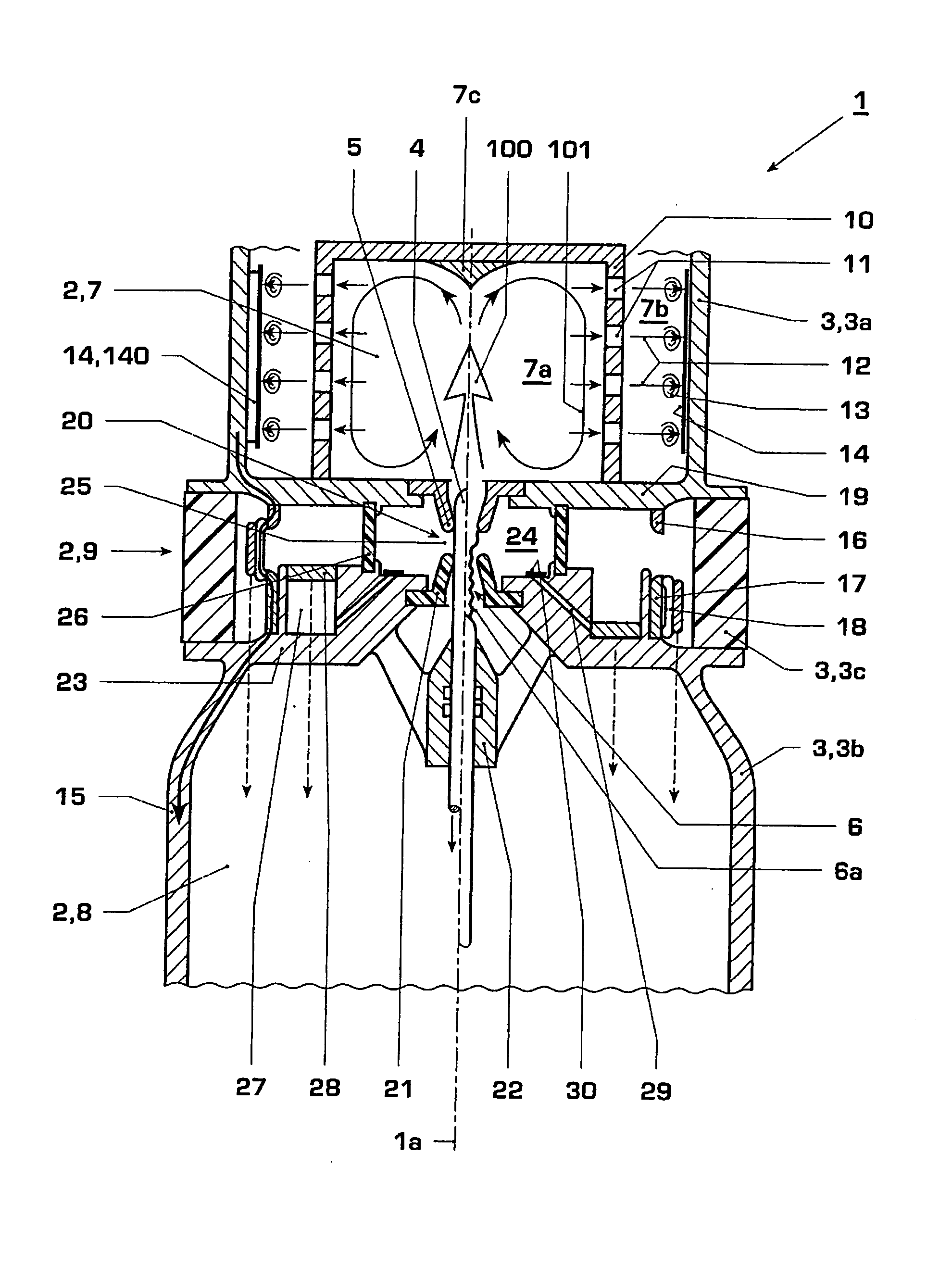 Generator circuit breaker with improved switching capacity