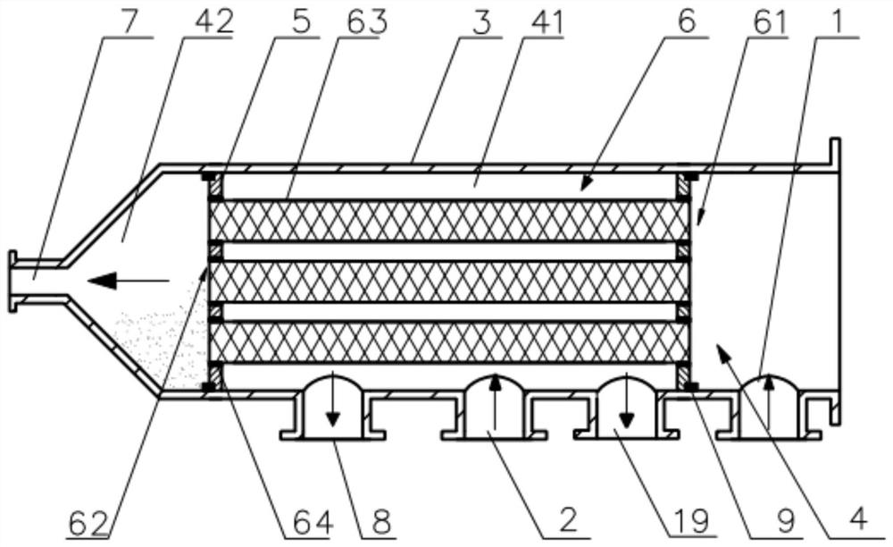 A detachable cross-flow filter for magnesite and its filtering method