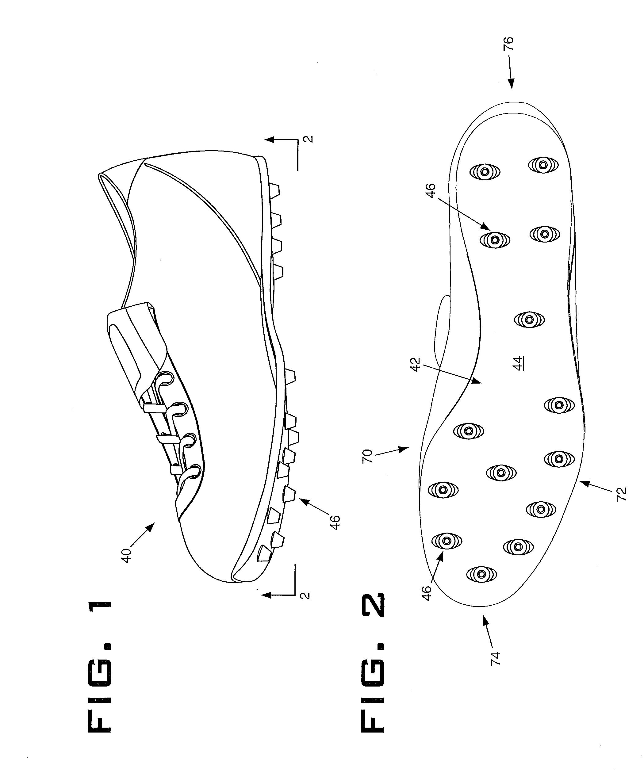 Athletic shoe with an attached moveable cleat