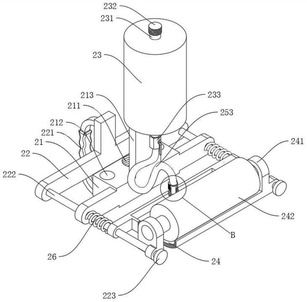 A smooth wall brushing machine with automatic feeding for construction