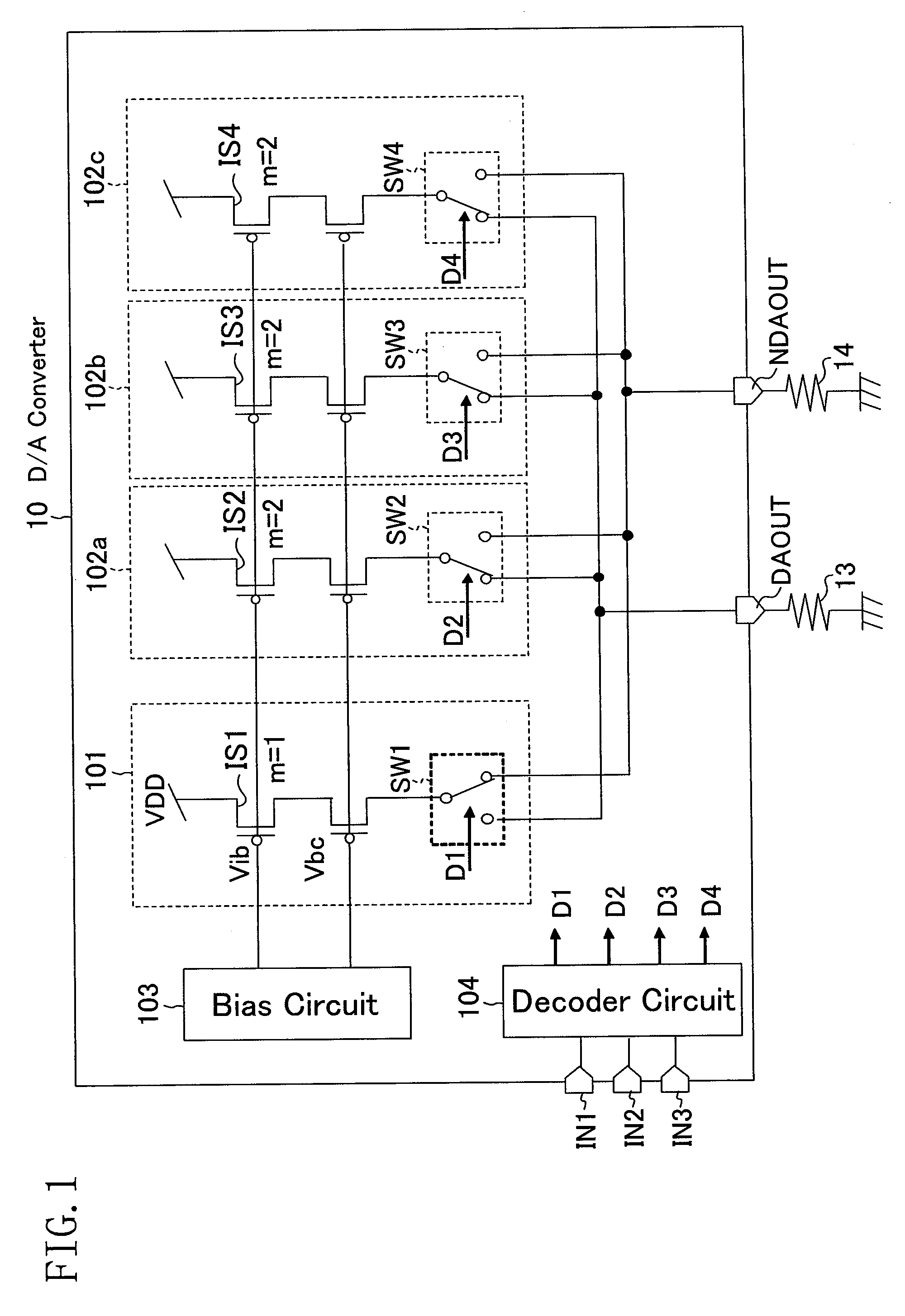 Current switch circuit and d/a converter, semiconductor integrated circuit, and communication device using the same