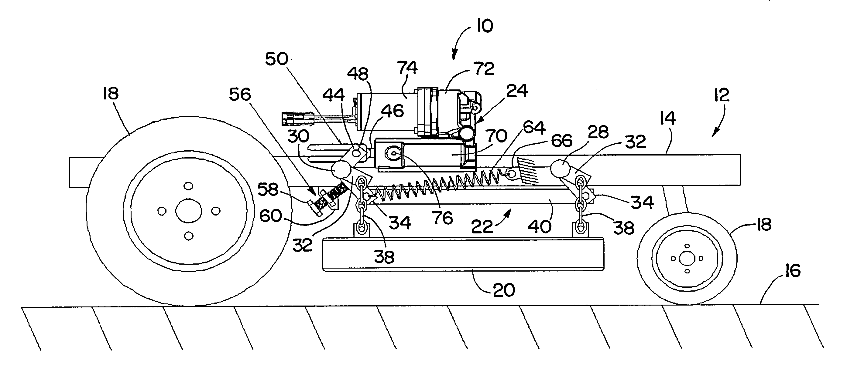 Electro-hydraulic lift mechanism for lawn mower deck