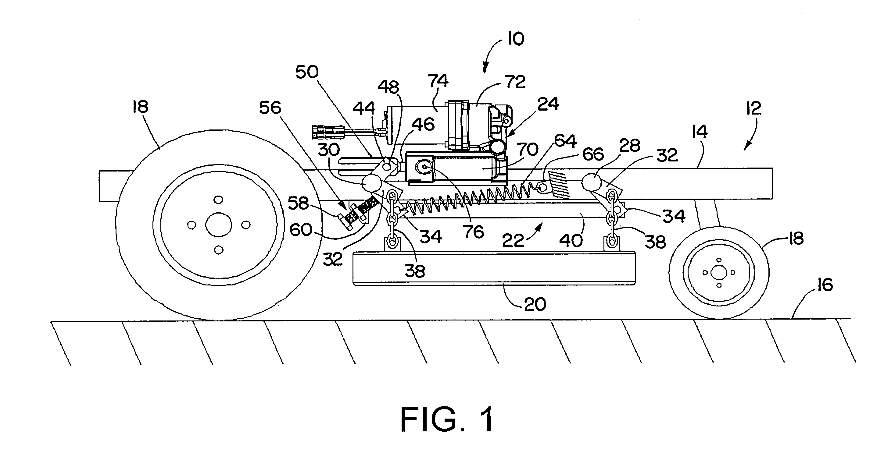 Electro-hydraulic lift mechanism for lawn mower deck